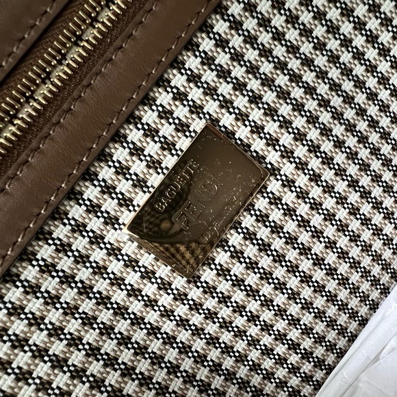 SOLD: Fendi Baguette Houndstooth Zucca in Brown - Picture 5 of 14